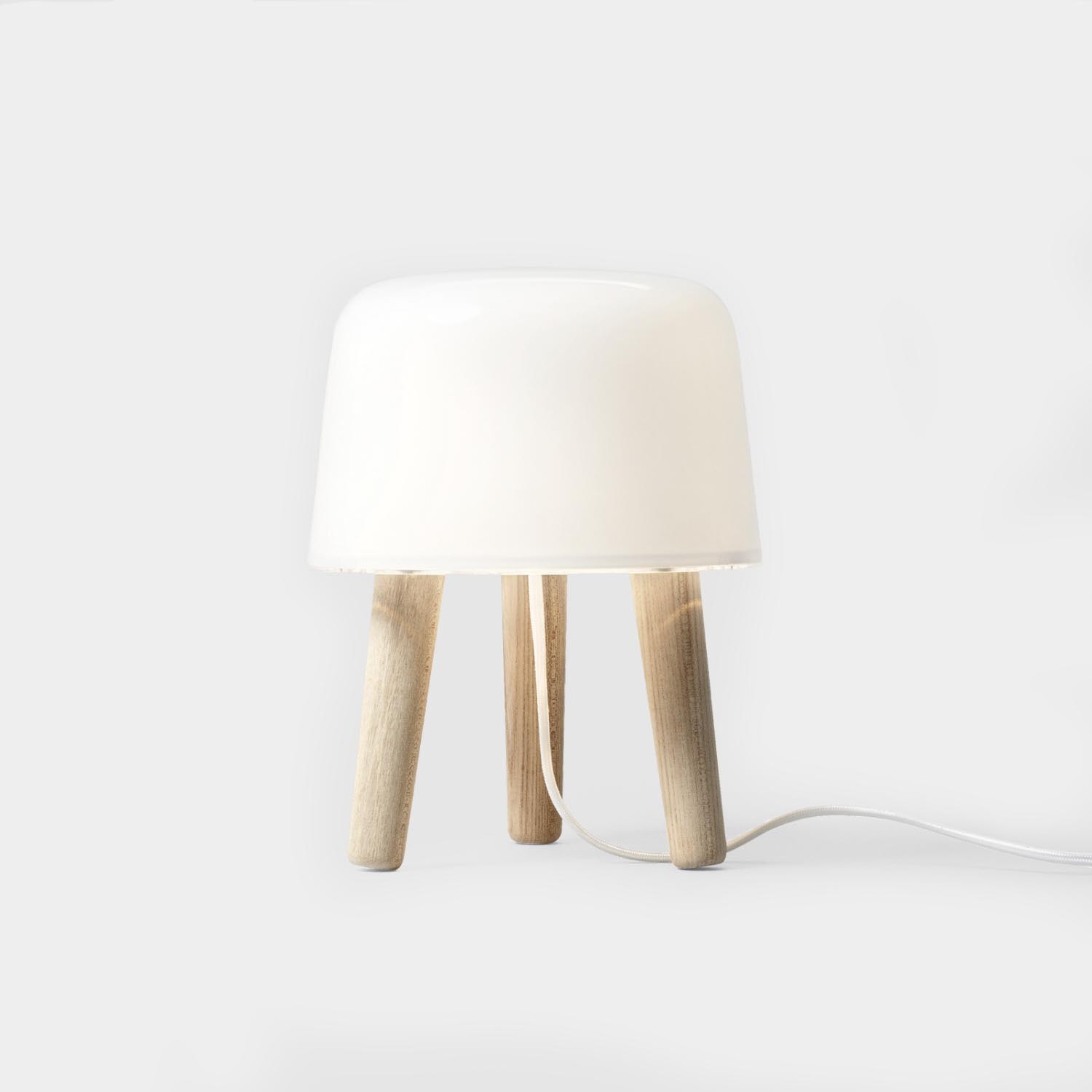 Milk NA1 Table Lamp, Natural Ash / White Cord