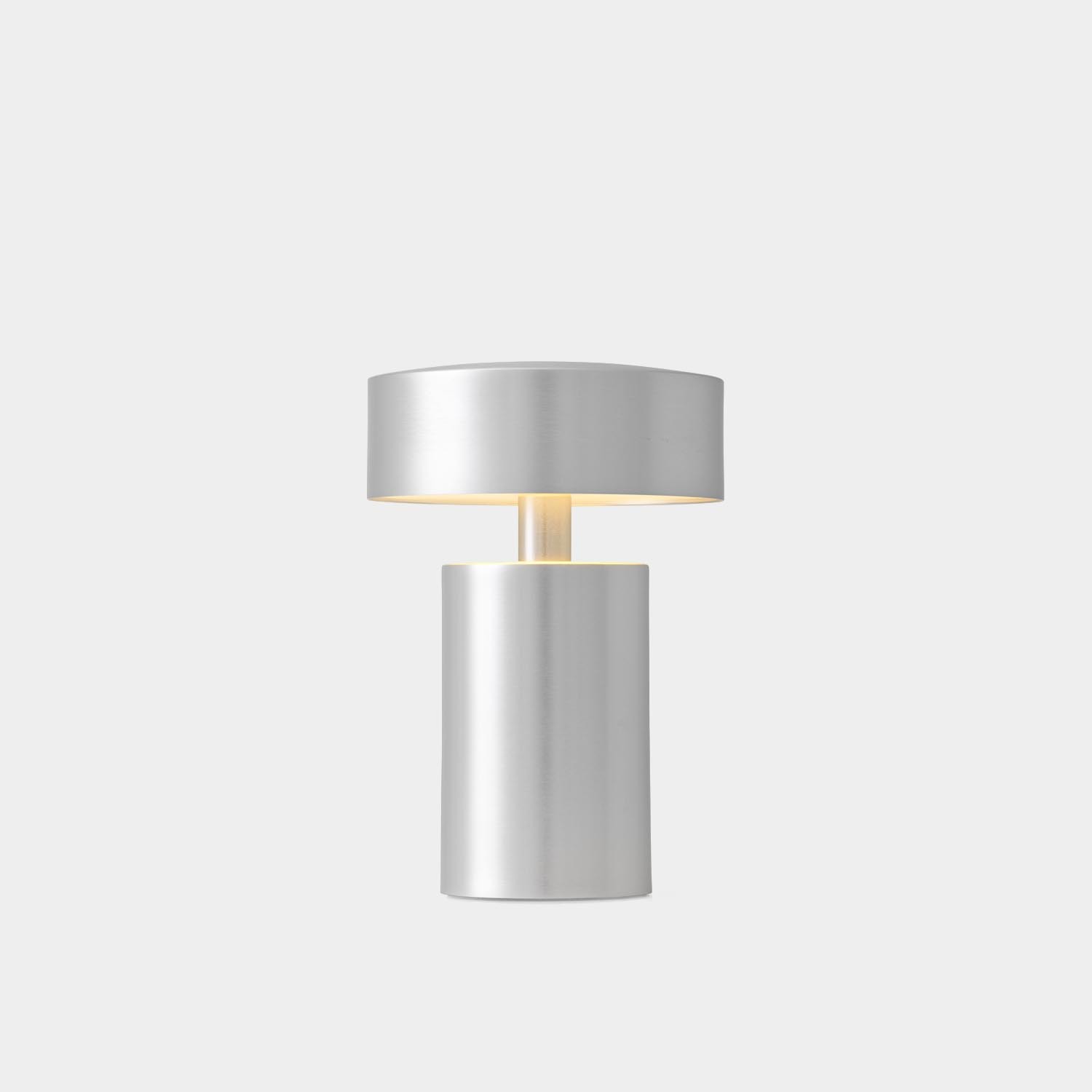 Column LED Table Lamp, Brushed Aluminum