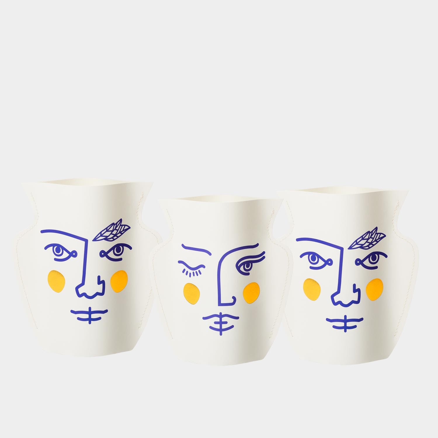 Paper Vase Janus Small Double Sided (Set of 3)