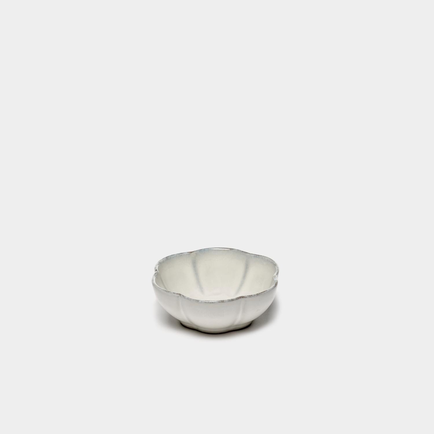 Set of 4 Bowls Inku Ribbed, White, Medium
