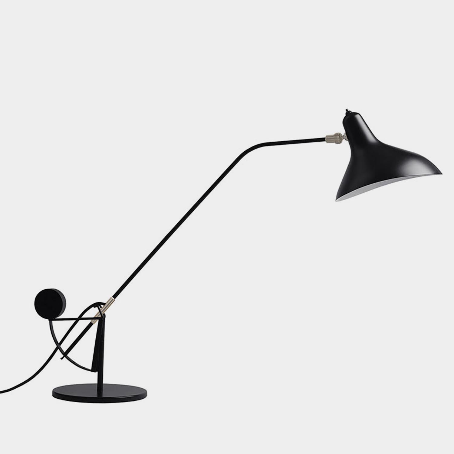 In detail gouden relais Mantis BS3 Table Lamp, Black by Bernard Schottlander (DCW Editions) |  Design Quarters